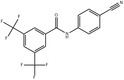 N-(4-Cyanophenyl)-3,5-bis(trifluoromethyl)benzamide 结构式