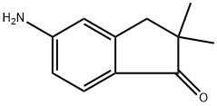 5-氨基-2,2-二甲基-2,3-二氢-1H-茚-1-酮 结构式