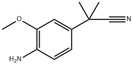 2-(4-氨基-3-甲氧基苯基)-2-甲基丙腈 结构式