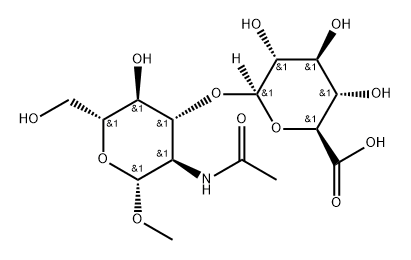 methyl 2-acetamido-2-deoxy-3-O-glucopyranosyluronoylglucopyranoside 结构式