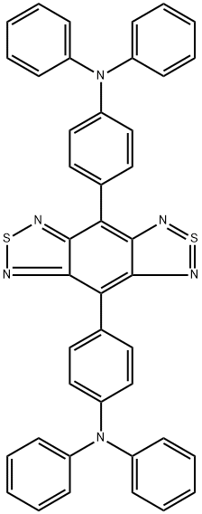 4,8-双[4-(N,N-二苯基氨基)苯基]苯并[1,2-C:4,5-C']双[1,2,5]噻二唑 结构式