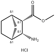 (1R,2S,3R,4S)-3-氨基双环[2.2.1]庚烷-2-羧酸甲酯盐酸盐 结构式