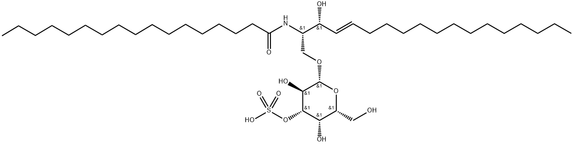 C17 3'-sulfo Galactosylceramide (d18:1/17:0) 结构式