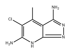 5-氯-4-甲基-1H-吡唑并[3,4-B]吡啶-3,6-二胺 结构式