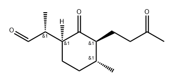 Cyclohexaneacetaldehyde, α,4-dimethyl-2-oxo-3-(3-oxobutyl)-, (αR,1S,3S,4R)- 结构式