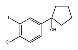 1-(4-氯-3-氟苯基)环戊醇 结构式