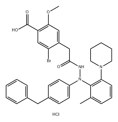 BTA074 HYDROCHLORIDE ; AP 611074 HYDROCHLORIDE|||BTA074 HYDROCHLORIDE|||AP 611074 HYDROCHLORIDE 结构式