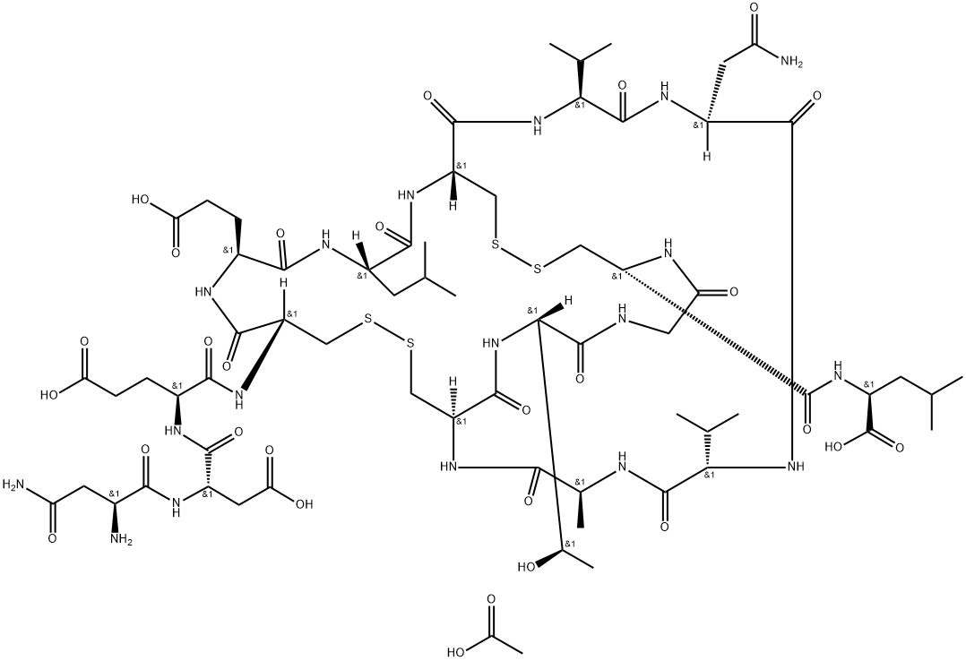 PLECANATIDE ACETATE 结构式