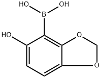 (5-Hydroxybenzo[d][1,3]dioxol-4-yl)boronic acid 结构式