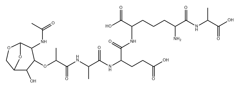 1,6-anhydromuramyl-alanyl-glutamyl-diaminopimelyl-alanine 结构式