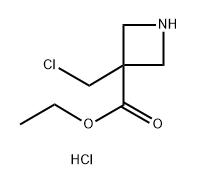 3-(氯甲基)氮杂环丁烷-3-甲酸乙酯盐酸盐 结构式