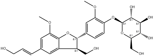 DEHYDRODICONIFERYL ALCOHOL 4-O-Β-D-GLUCOPYRANOSIDE 结构式