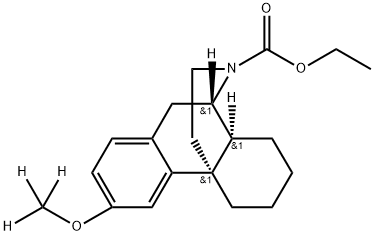 Morphinan-17-carboxylic acid, 3-(methoxy-d3)-, ethyl ester, (9α,13α,14α)- 结构式