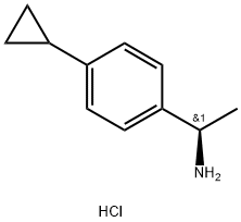 Benzenemethanamine, 4-cyclopropyl-α-methyl-, hydrochloride (1:1), (αR)- 结构式