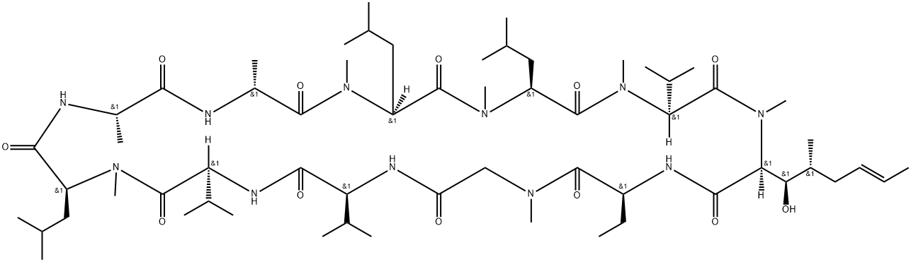 环孢菌素杂质21(环孢菌素Q) 结构式