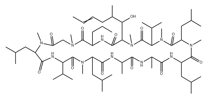 环孢菌素X 结构式