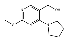 (2-(甲硫基)-4-(吡咯烷-1-基)嘧啶-5-基)甲醇 结构式