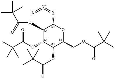 2,3,4,6-四新戊酰基-Β-1-三氮-D-半乳糖 结构式