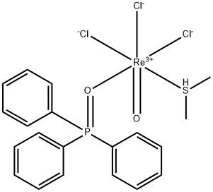 氧化三氯[(二甲硫醚)三苯基膦氧化物]铼(V) 结构式