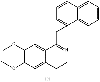 Isoquinoline, 3,4-dihydro-6,7-dimethoxy-1-(1-naphthalenylmethyl)-, hydrochloride (1:1) 结构式