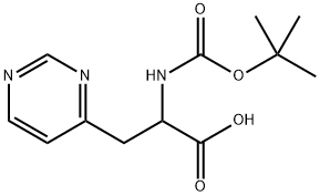 4-PYRIMIDINEPROPANOICACID,Α-[[(1,1-DIMETHYLETHOXY)CARBONYL]AMINO]-(9CI), >97% 结构式