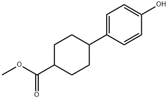 4-(4-Hydroxy-phenyl)-cyclohexanecarboxylic acid methyl ester 结构式