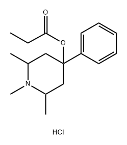 1,2,6-Trimethyl-4-phenyl-4-pyperidinol propionata (2,4,6) hydrochloride 结构式