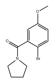 (2-bromo-5-methoxyphenyl)(pyrrolidin-1-yl)methanone 结构式