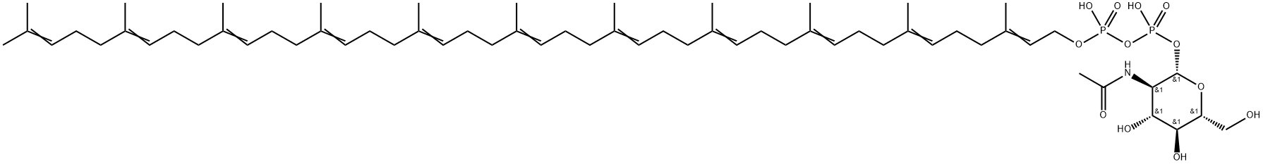 N-acetylglucosamine-pyrophosphorylundecaprenol 结构式