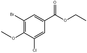 ethyl 3-bromo-5-chloro-4-methoxybenzoate 结构式