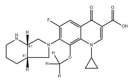 莫西沙星-同位素D3 结构式