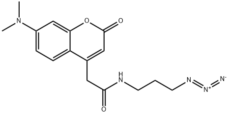 N-(3-Azidopropyl)-2-(7-(dimethylamino)-2-oxo-2H-chromen-4-yl)acetamide 结构式