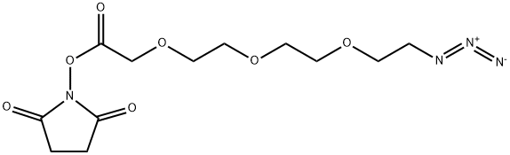 Azido-PEG3-CH2CO2-NHS 结构式