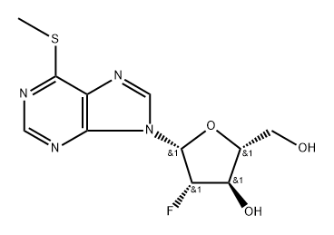 2'-Deoxy-2'-fluoro-6-S-methyl-6-thio-arabino-inosine 结构式