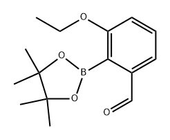 3-ethoxy-2-(4,4,5,5-tetramethyl-1,3,2-dioxaborolan-2-yl)benzaldehyde 结构式