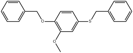 2-Methoxy-1-(phenylmethoxy)-4-[(phenylmethyl)thio]benzene 结构式