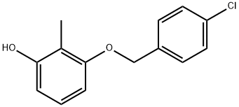 3-[(4-Chlorophenyl)methoxy]-2-methylphenol 结构式