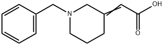 (E)-2-(1-benzylpiperidin-3-ylidene)acetic acid 结构式