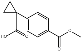 1-(4-(甲氧羰基)苯基)环丙烷羧酸 结构式