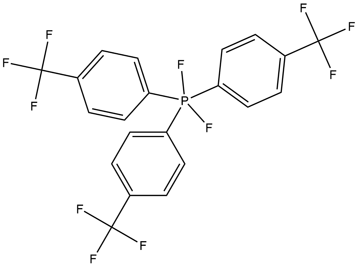 Phosphorane, difluorotris[4-(trifluoromethyl)phenyl]-, (TB-5-11)- 结构式