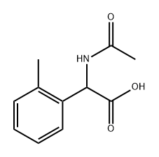 2-乙酰氨基-2-(邻甲苯基)乙酸 结构式