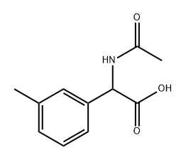 2-乙酰氨基-2-(间甲苯基)乙酸 结构式