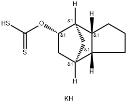 二硫代碳酸 REL-(-)-O-[(3AR,4R,5S,7R,7AR)-八氢-4,7-甲桥-1H-茚-5-基]酯钾盐 结构式