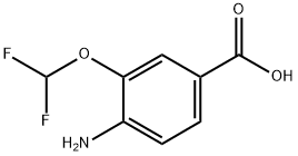 4-氨基-3-(二氟甲氧基)苯甲酸 结构式