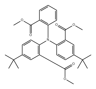 BENZOIC ACID, 2,2'-[[2-(METHOXYCARBONYL)PHENYL]IMINO]BIS[5-(1,1-DIMETHYLETHYL)-, 1,1'-DIMETHYL ESTER 结构式