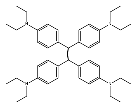 4,4',4'',4'''-(1,2-亚乙基)四[N,N-二乙基-苯胺 结构式