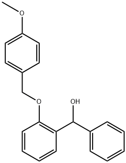 (2-((4-甲氧基苄基)氧基)苯基)(苯基)甲醇 结构式