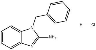 1H-Benzimidazol-2-amine, 1-(phenylmethyl)-, hydrochloride (1:1) 结构式