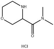 3-Morpholinecarboxamide, N,N-dimethyl-hydrochloride 结构式