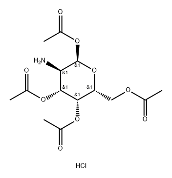 α-D-Galactopyranose, 2-amino-2-deoxy-, 1,3,4,6-tetraacetate, hydrochloride (9CI) 结构式